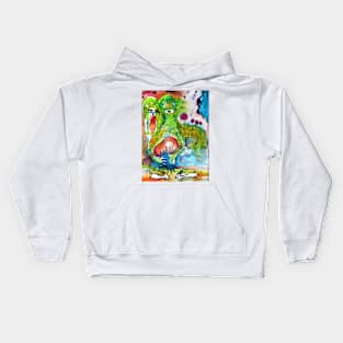 THE WEDDING OF THE RABBITS Kids Hoodie